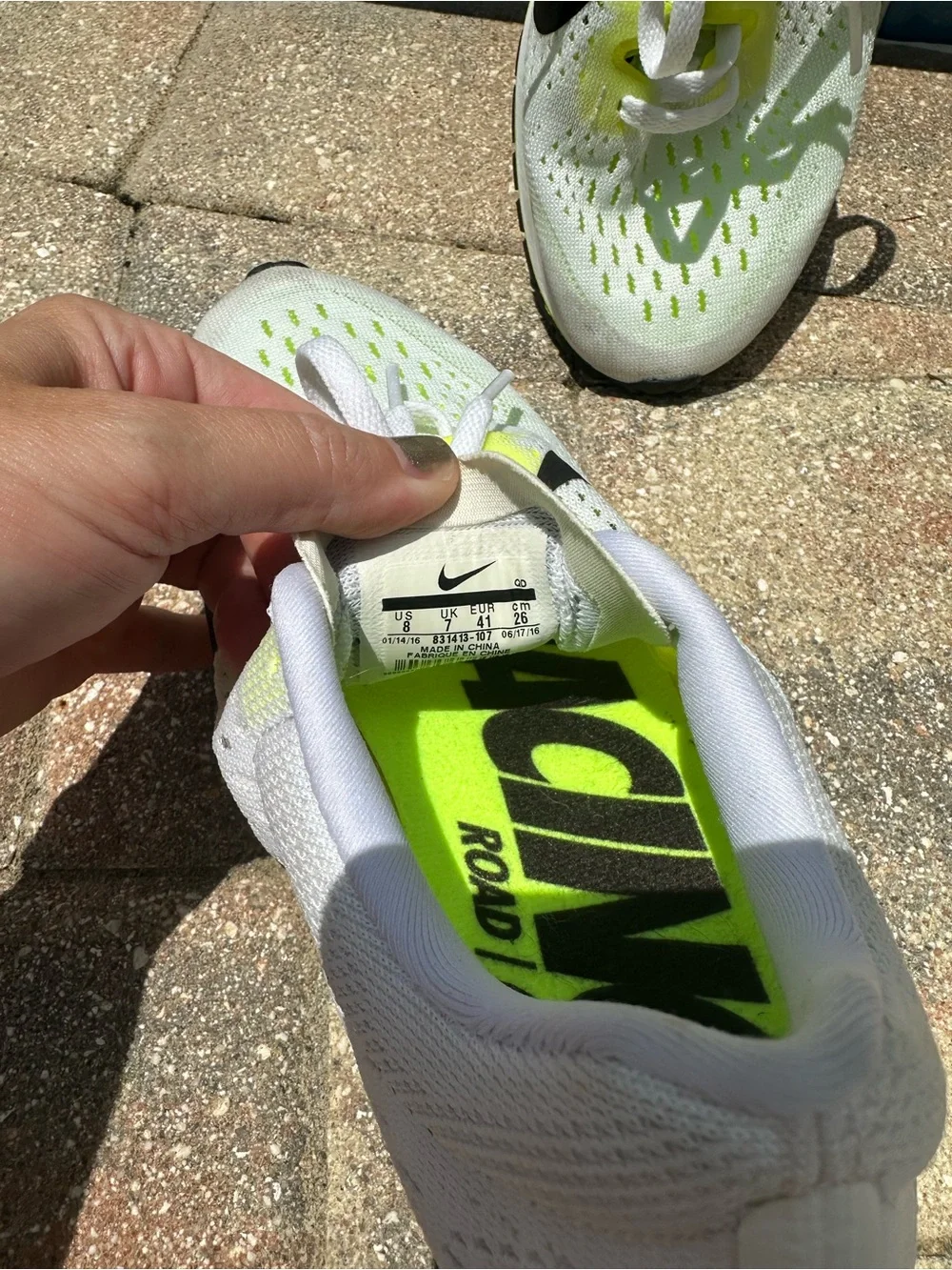 Nike Zoom Streak 6 Women’s Running Shoes (White/Black-Volt)